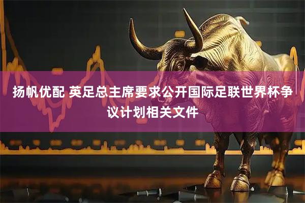扬帆优配 英足总主席要求公开国际足联世界杯争议计划相关文件